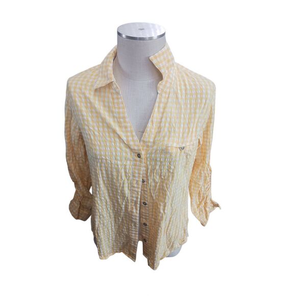 Kut from the kloth yellow gingham large petite - Picture 1 of 4